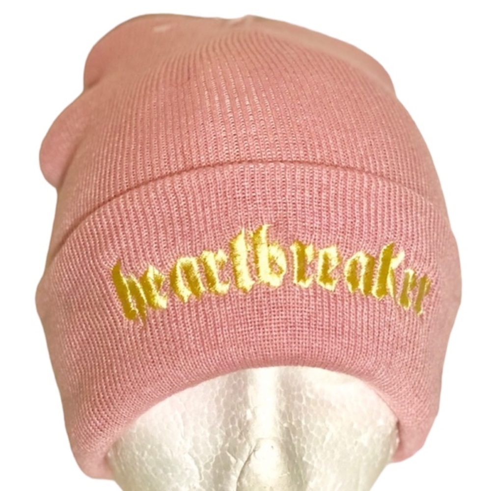 Nasaseasons Heartbreaker Knit Beanie Pink - Picture 1 of 4